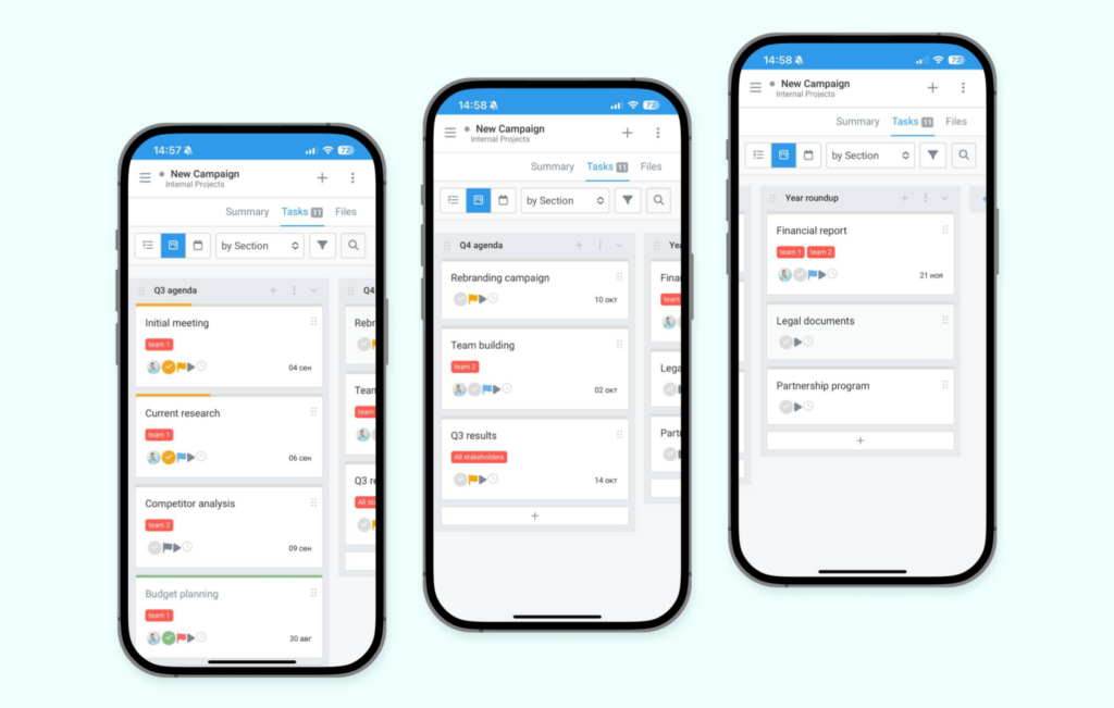 smartsheet mobile view